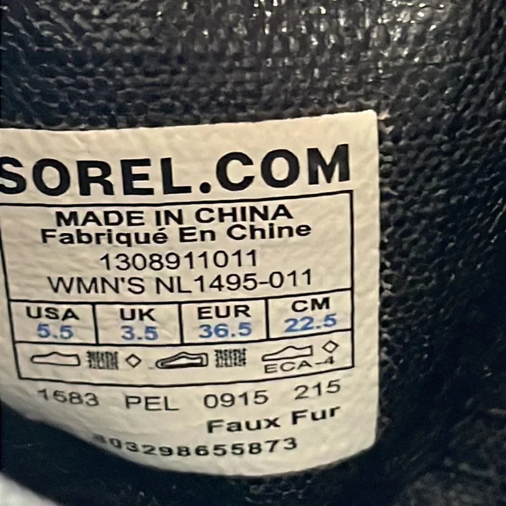 Sorel Waterproof Pel Faux Fur Weather Boots Size 5.5